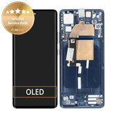 Schermo per Motorola Edge 30 Fusion, Neptune Blue, Vetro touch con cornice, 5D68C21190, Genuine Service Pack