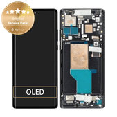 Schermo per Motorola Edge 30 Ultra, Interstellar Black, Vetro touch con cornice, 5D68C21260, Genuine Service Pack