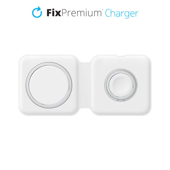 MagSafe Duo per iPhone e Apple Watch, White, FixPremium