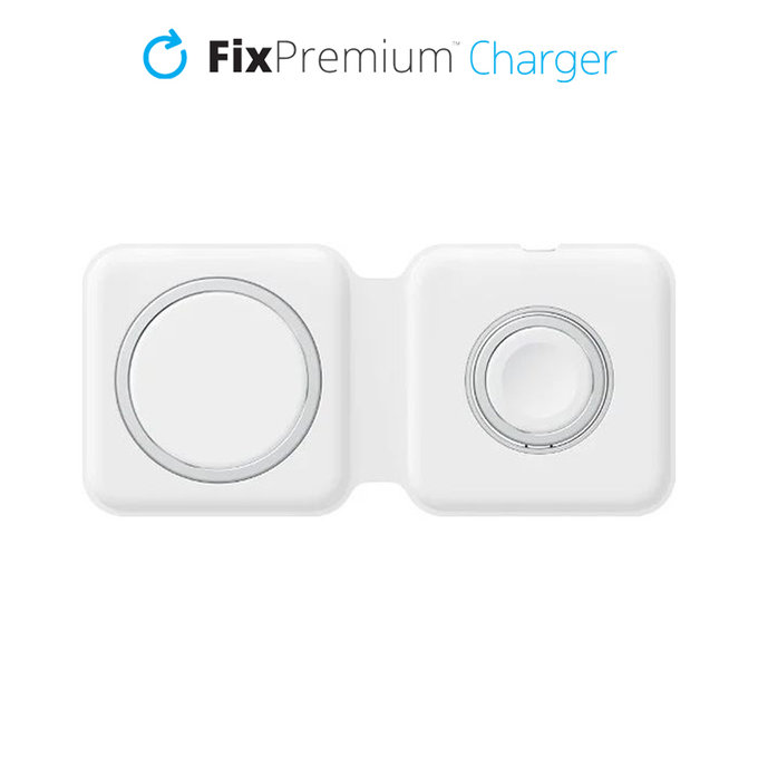 MagSafe Duo per iPhone e Apple Watch, White, FixPremium