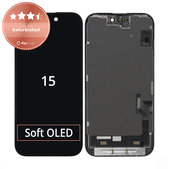 Schermo per iPhone 15, Vetro touch con cornice, Refurbished