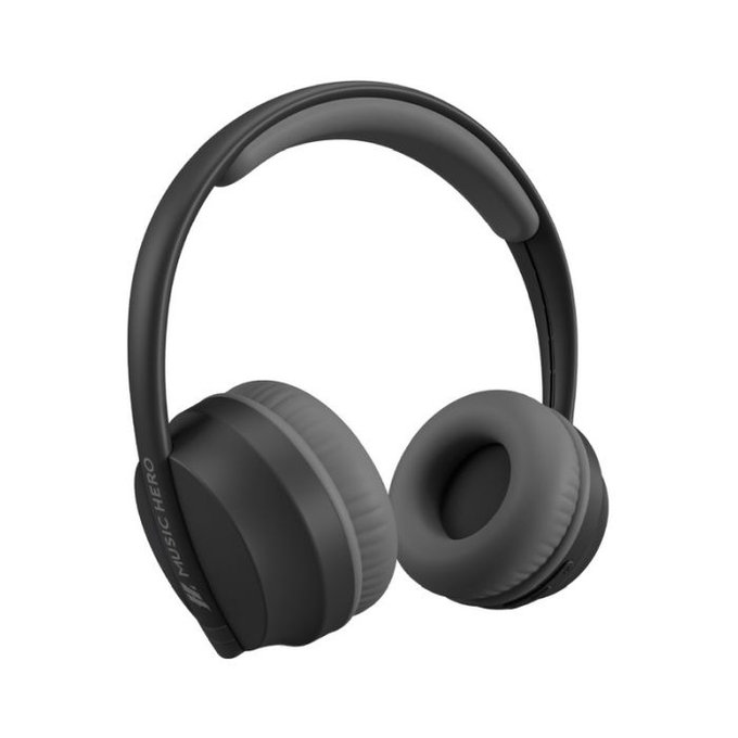 Auricolari stereo wireless Skidup con microfono, Black, Music Hero