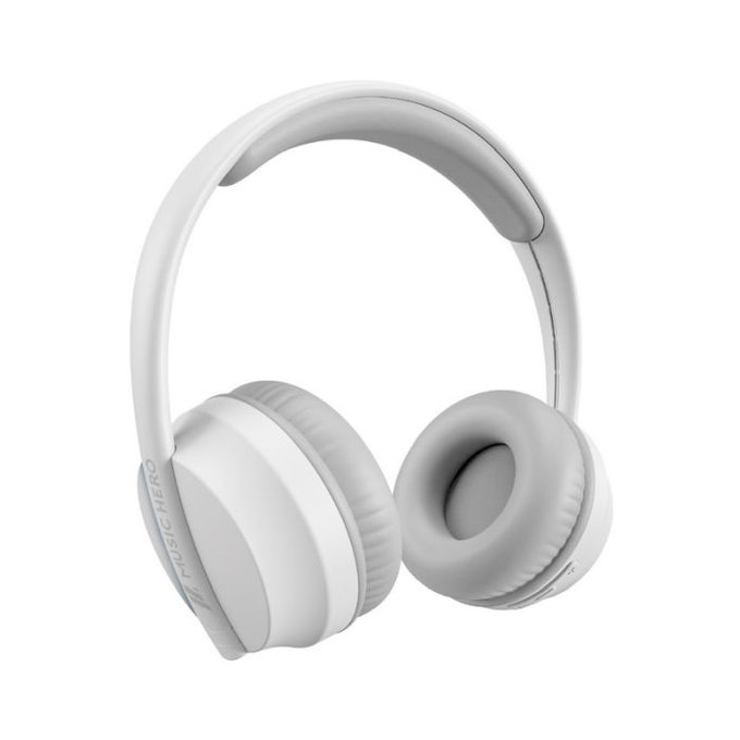 Auricolari stereo wireless Skidup con microfono, White, Music Hero