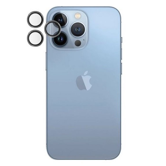 Protezione obiettivo fotocamera posteriore Hoops per iPhone 13 Pro a 13 Pro Max, Black, PanzerGlass