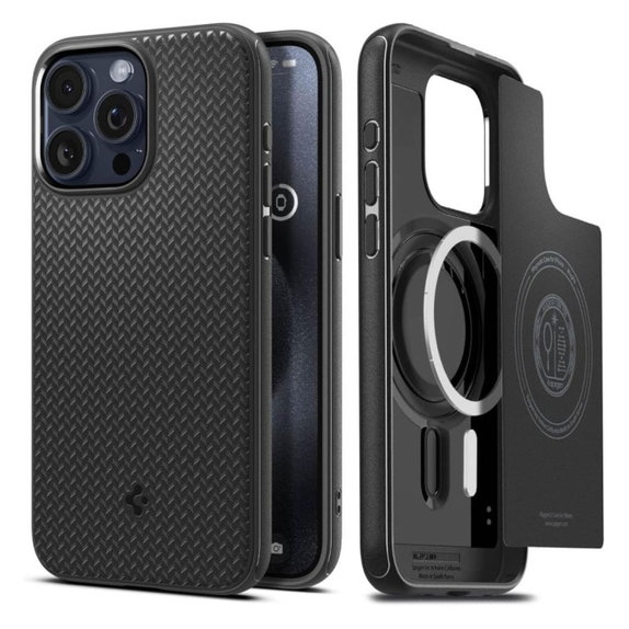 Custodia Mag Armor con MagSafe per iPhone 15 Pro Max, Matte Black, Spigen