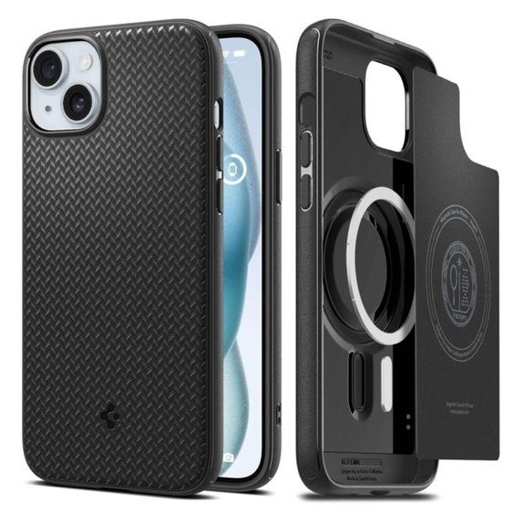 Custodia Mag Armor con MagSafe per iPhone 15, Matte Black, Spigen