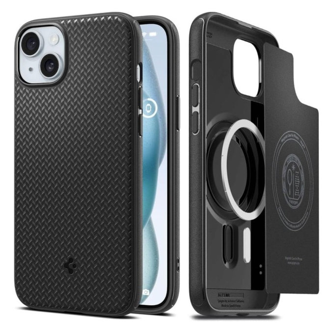 Custodia Mag Armor con MagSafe per iPhone 15, Matte Black, Spigen
