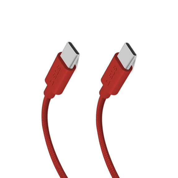 Cavo da USB-C a USB-C 60W PD 1,5 m, Red, SBS