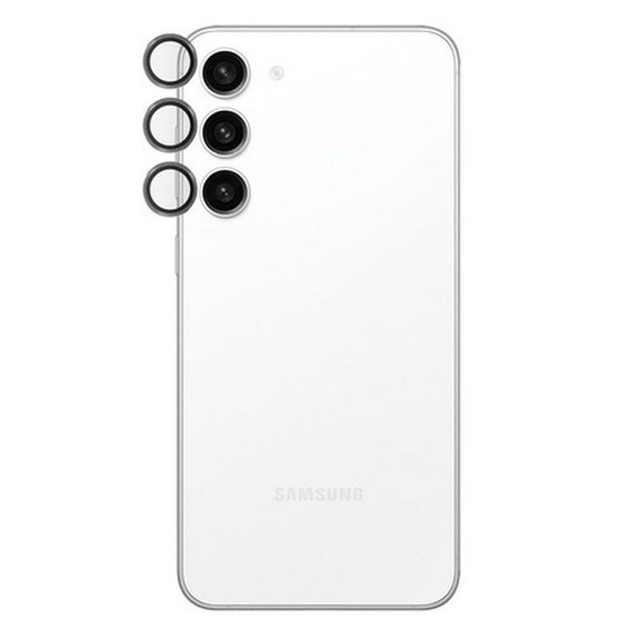 Protezione obiettivo fotocamera posteriore Hoops per Samsung S23 FE, Black, PanzerGlass