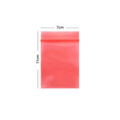 Sacchetto antistatico ESD con chiusura zip, 7x11 cm, 100 pz, Red