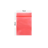 Sacchetto antistatico ESD con chiusura zip, 15x20 cm, 100 pz, Red