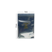 Sacchetto antistatico ESD con chiusura zip, 7x11 cm, 50 pz, con stampa