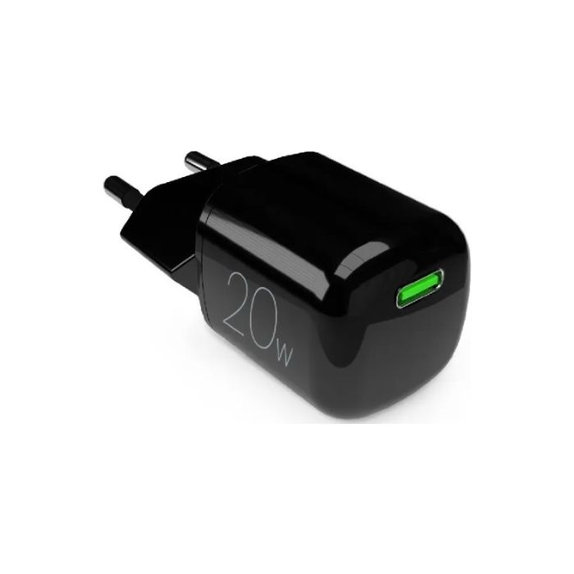 Adattatore di ricarica MiniPro USB-C GaN 20W, Black, PURO