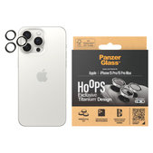 Protezione obiettivo fotocamera Hoops per iPhone 15 Pro/15 Pro Max, White Titanium, PanzerGlass