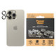 Protezione obiettivo fotocamera Hoops per iPhone 15 Pro/15 Pro Max, Natural Titanium, PanzerGlass