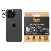 Protezione obiettivo fotocamera Hoops per iPhone 15 Pro/15 Pro Max, Black Titanium, PanzerGlass
