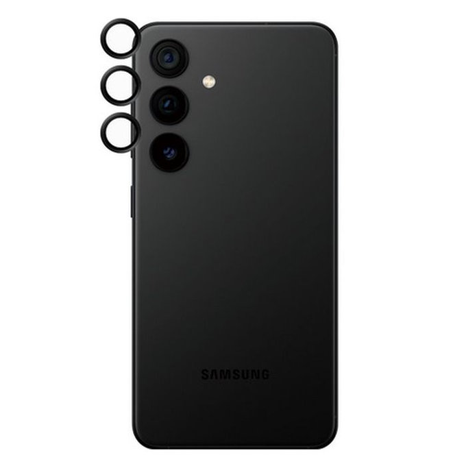 Protezione obiettivo fotocamera posteriore Hoops per Samsung 23, 23+, 24, Black, PanzerGlass