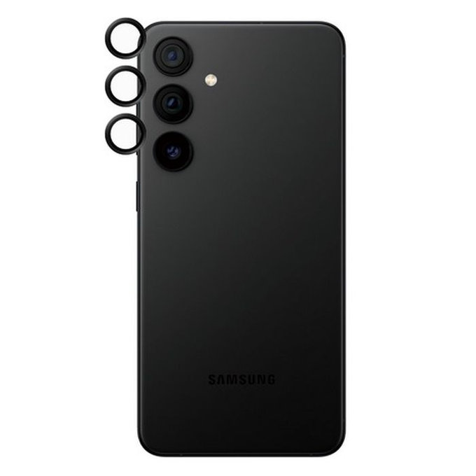 Protezione obiettivo fotocamera posteriore Hoops per Samsung S24+, Black, PanzerGlass