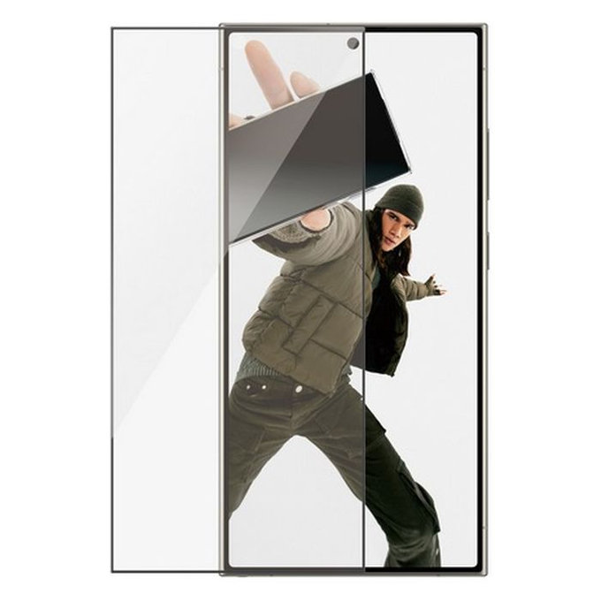 Vetro temperato UWF con aplicator per Samsung S24 Ultra, Black, PanzerGlass