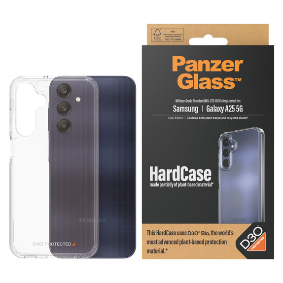 Custodia HardCase D3O per Samsung Galaxy A25 5G, Trasparente, PanzerGlass