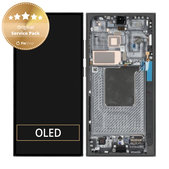 Schermo per Samsung S24 Ultra S928B, Titanium Black, Vetro touch con cornice, GH82-33396B, Genuine Service Pack