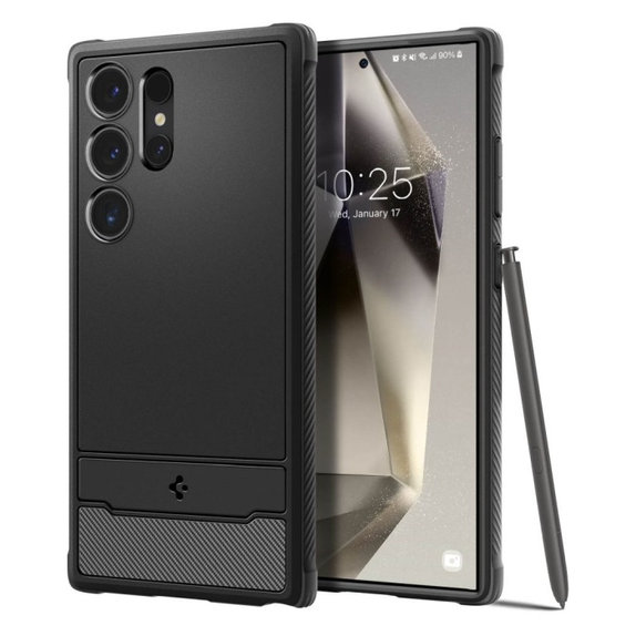Custodia Rugged Armor per Samsung S24 Ultra, Matte Black, Spigen