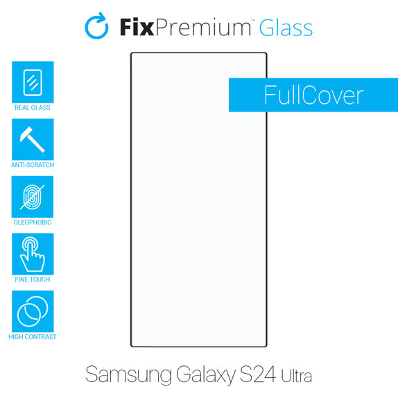 Vetro temperato FullCase per Samsung S24 Ultra, FixPremium