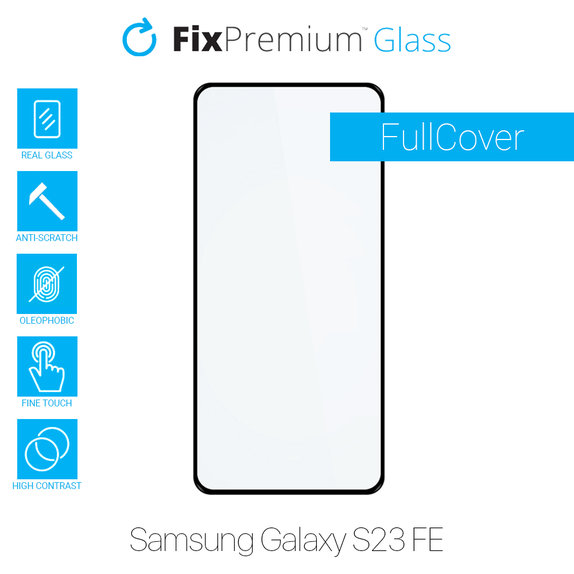 Vetro temperato FullCase per Samsung S23 FE, FixPremium