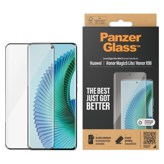 Vetro temperato UWF per Honor Magic6 Lite, Nero, PanzerGlass
