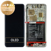 Schermo per Huawei P60 Pro, Vetro touch con cornice, batteria, 02355MUT, Genuine Service Pack