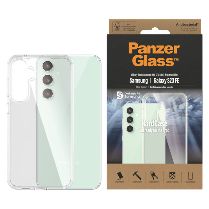 Custodia HardCase AB per Samsung Galaxy S23 FE, Trasparente, PanzerGlass