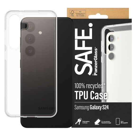Custodia TPU per Samsung Galaxy S24, Trasparente, SAFE by PanzerGlass