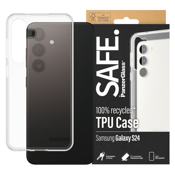 Custodia TPU per Samsung Galaxy S24, Trasparente, SAFE by PanzerGlass