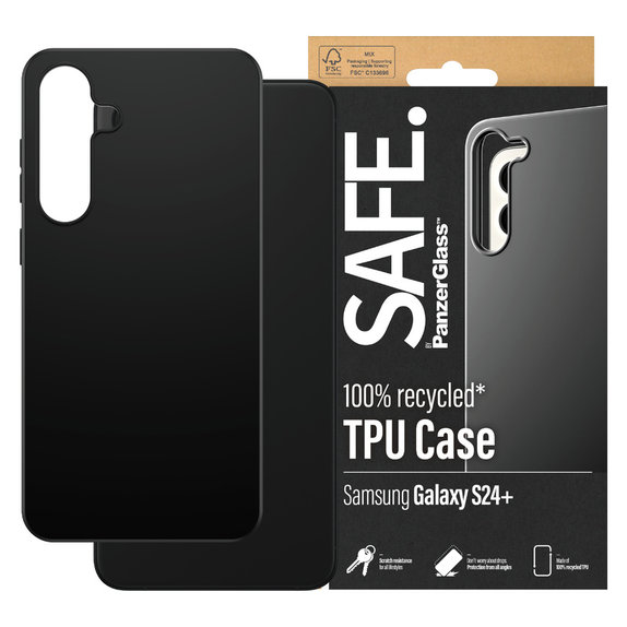 Custodia TPU per Samsung Galaxy S24+, Nero, SAFE by PanzerGlass
