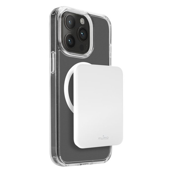PowerBank MagSafe 4200mAh, 5W, USB-C, White, PURO