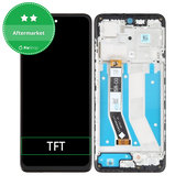 Schermo per Motorola Moto G73, Black, Vetro touch con cornice