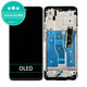 Schermo OLED per Motorola Moto G82 5G XT2225, Meteorite Gray, Vetro touch con cornice