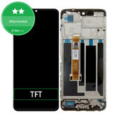 Schermo per Realme C53 RMX3760, Mighty Black, Vetro touch con cornice