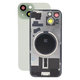 Vetro scocca posteriore con lente fotocamera, piastra metallica e magneti MagSafe per iPhone 15, Green