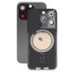 Vetro scocca posteriore con lente fotocamera, piastra metallica e magneti MagSafe per iPhone 15 Pro, Black Titanium