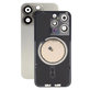Vetro scocca posteriore con lente fotocamera, piastra metallica e magneti MagSafe per iPhone 15 Pro, Natural Titanium