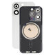 Vetro scocca posteriore con lente fotocamera, piastra metallica e magneti MagSafe per iPhone 15 Pro, White Titanium