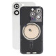 Vetro scocca posteriore con lente fotocamera, piastra metallica e magneti MagSafe per iPhone 15 Pro, White Titanium