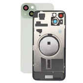 Vetro scocca posteriore con lente fotocamera, piastra metallica e magneti MagSafe per iPhone 15 Plus, Green