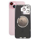 Vetro scocca posteriore con lente fotocamera, piastra metallica e magneti MagSafe per iPhone 15 Plus, Pink