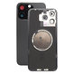 Vetro scocca posteriore con lente fotocamera, piastra metallica e magneti MagSafe per iPhone 15 Pro Max, Black Titanium