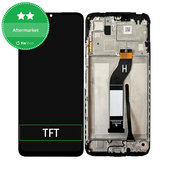 Schermo per Xiaomi Redmi 13C 23100RN82L, 23106RN0DA, Midnight Black, Vetro touch con cornice