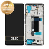 Schermo per Xiaomi Redmi Note 13 Pro 5G, Midnight Black, Vetro touch con cornice, 5600020N1600, Genuine Service Pack