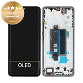 Schermo per Xiaomi Redmi Note 13 Pro+ 23090RA98C, Aurora Purple, Vetro touch con cornice, 560003N16U00, Genuine Service Pack