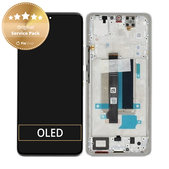 Schermo per Xiaomi Redmi Note 13 Pro+ 23090RA98C, Moonlight White, Vetro touch con cornice, 560001N16U00, Genuine Service Pack